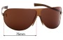 Sunglass Fix Lentes de Repuesto para Yves Saint Laurent YSL2122/S  - 75mm Wide 