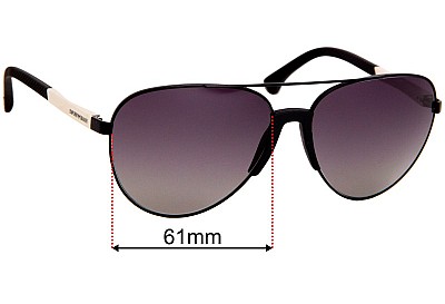 Emporio Armani EA2059 Replacement Lenses 61mm wide 