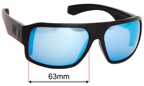Sunglass Fix Lentes de Repuesto para Jet Pilot Strike - 63mm Wide 